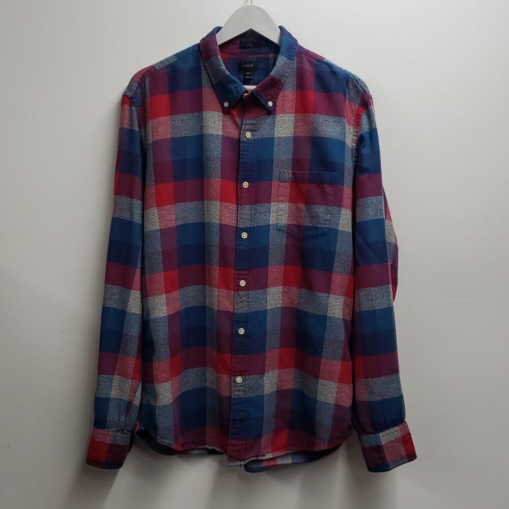 J.Crew Men's Plaid Flannel Shirt Men's Size XL